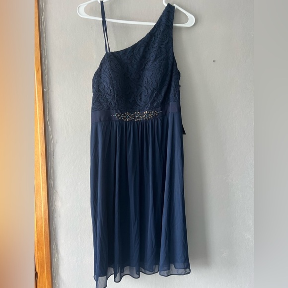 Adrianna Papell One Shoulder Dress - Picture 1 of 6